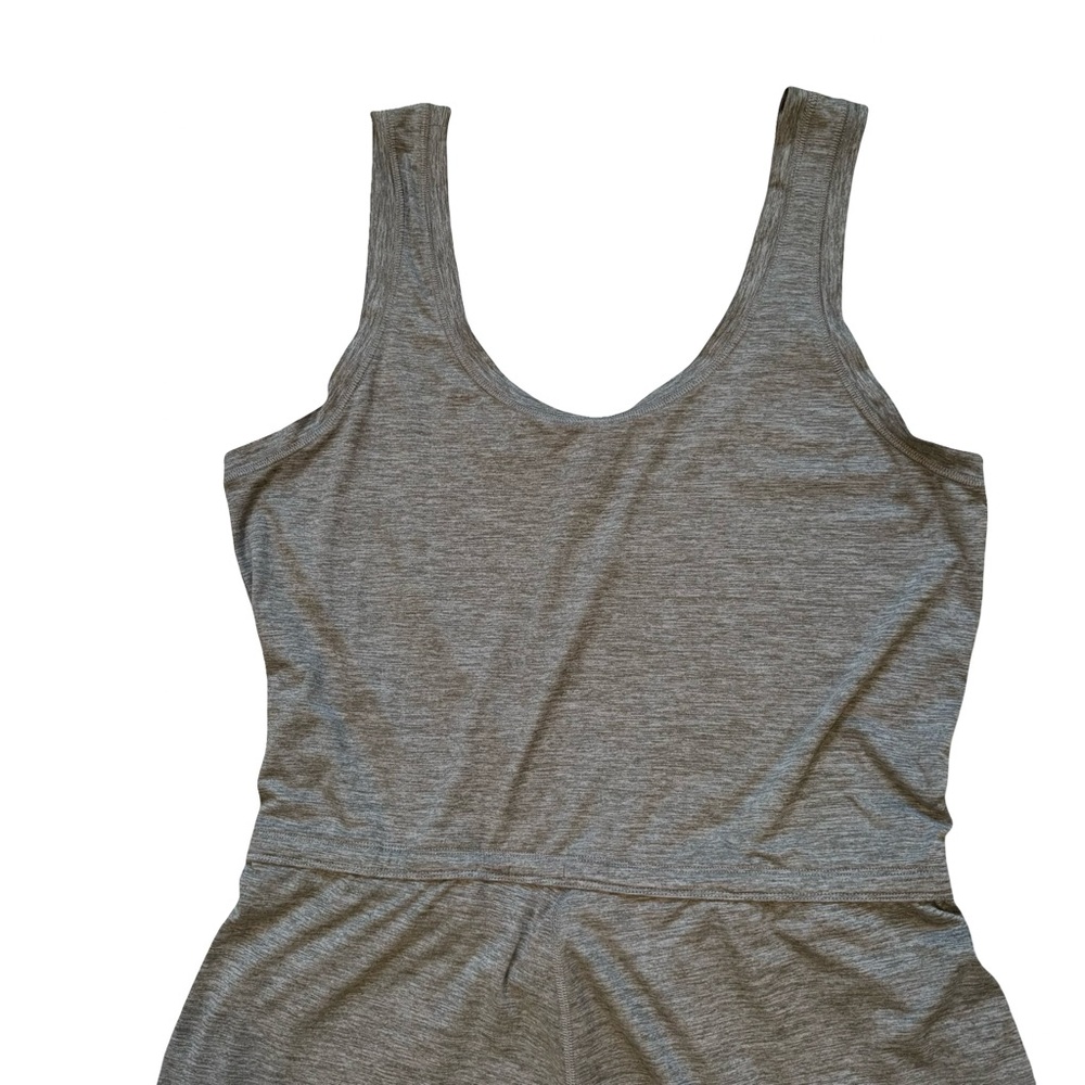 VUORI Lux At Ease Heathered Gray  Sleeveless Jumpsuit  Sz Lg - Picture 8 of 11